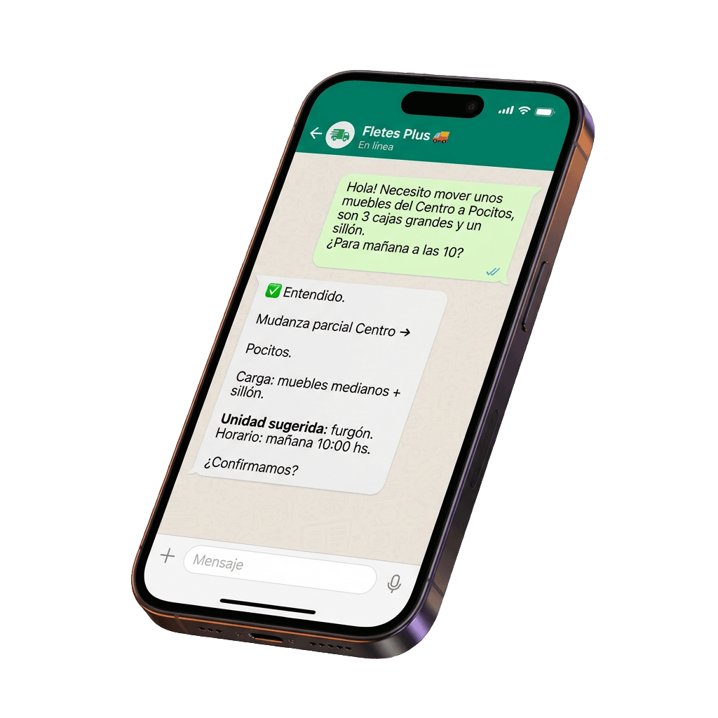 WhatsApp con Fletes Plus